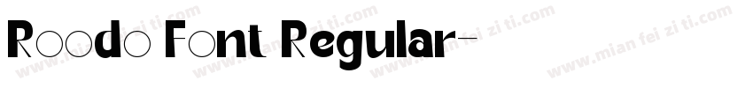 Roodo Font Regular字体转换